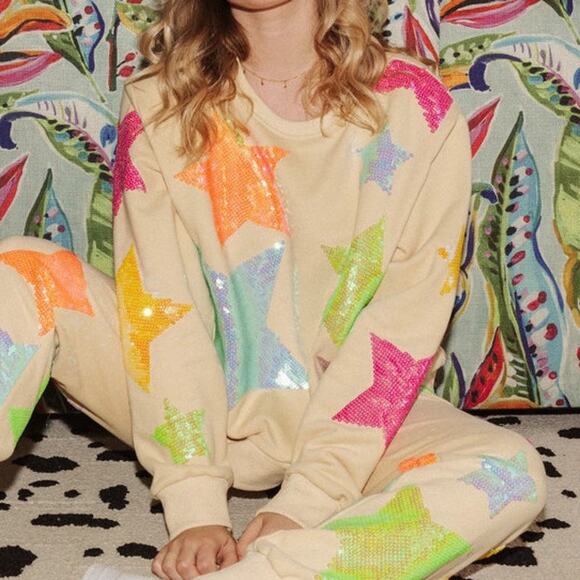 QUEEN OF SPARKLES - Star Sweatshirt - Size Large - GUC - see description - Picture 7 of 11